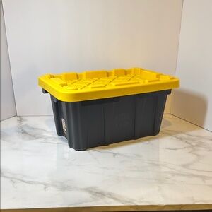 HDX Yellow and Black Mini Storage Bin - New